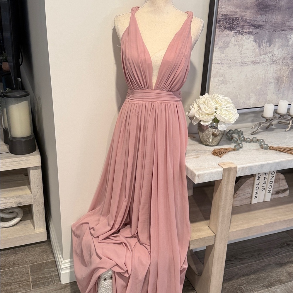blush pink formal maxi dress by Free People size medium - Picture 2 of 9